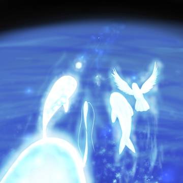 スマホ壁紙②　生き物たちの送り道