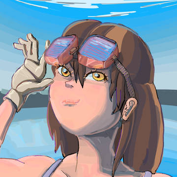 ゴーグル女子