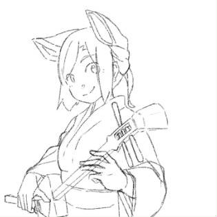 芹さんらくがき(ちょっと動く)