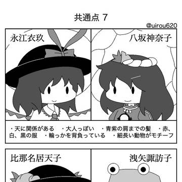 東方4コマ「共通点 7」