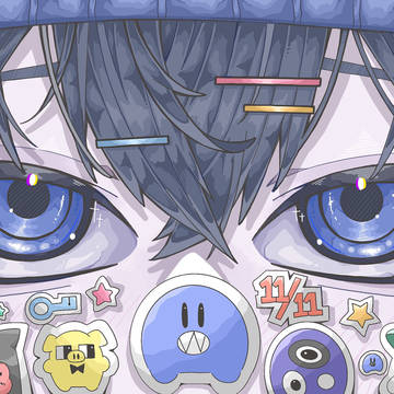💙^ら^💙 イラスト