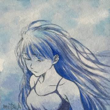 青に染まる