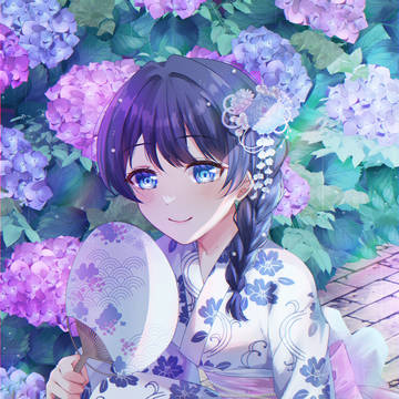 紫陽花とさやか
