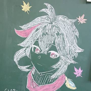 学校の黒板に爪痕残してみた