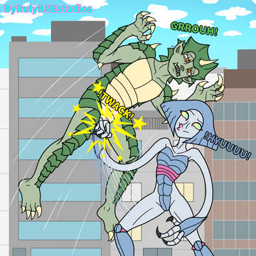 BB Gigantic NUTSHOT! (怪獣戦い)