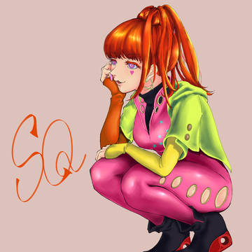 SQちゃんとその下描きと加工遊び
