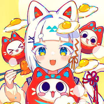 猫だるまと朝ごはん☀️