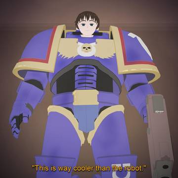 Shinji as a Space Marine