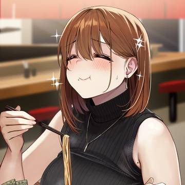 お仕事終わりにラーメン食べるOLちゃん