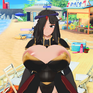 【サマバケ】黒騎士フェデリカ(巨乳ファンタジーバースト)