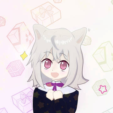 お誕生日のネコ