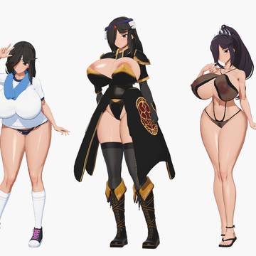 【サマバケ】修正版:黒騎士フェデリカ(巨乳ファンタジーバースト)
