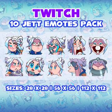 Emotes: 10 JETT Emotes Pack