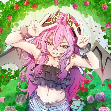 バラ園ダブルピース