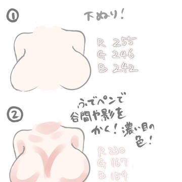 3順で分かるおっぱいの描き方