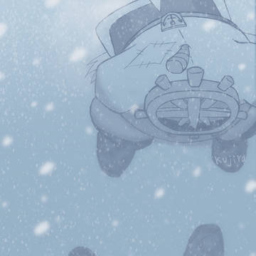 雪降る道中