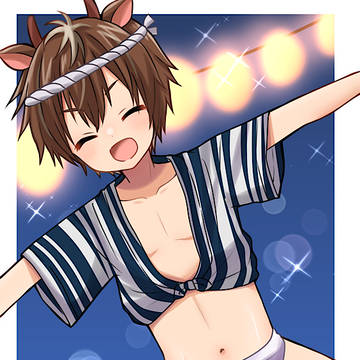 【skeb】お祭りで楽しそうな鹿耳の男の子