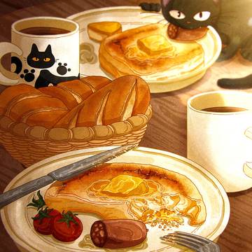 キキの朝食。