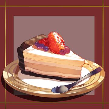 ケーキ（フリー素材）
