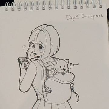 Inktober - Day 1: Backpack