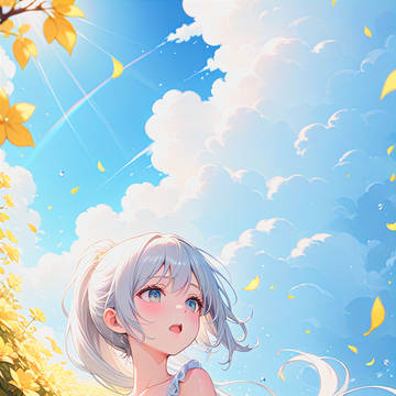 花田中的少女
