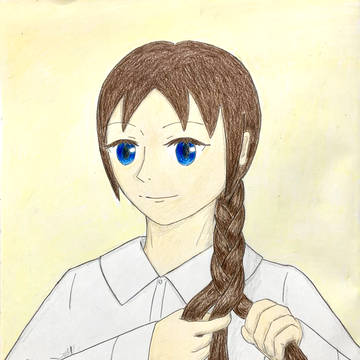髪を結うミリー