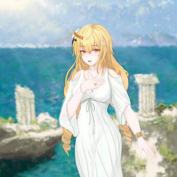 和身着希顿的芬妮在海边约会