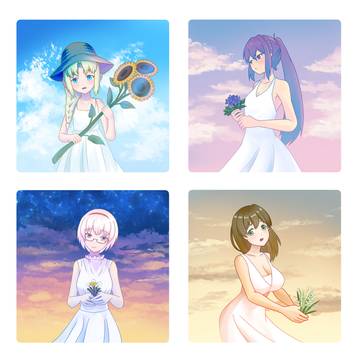 花と空