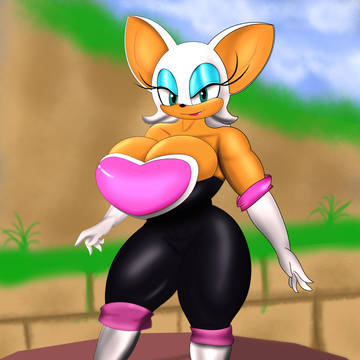 Rouge the bat On Dry Lagoon