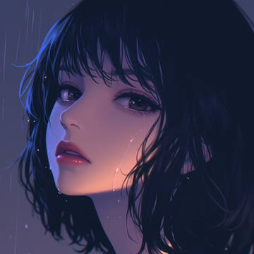Crying under rain