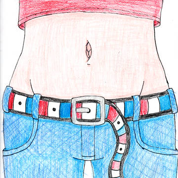 Jane's Midriff Close-Up