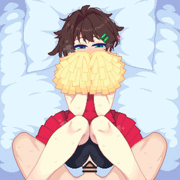 うちの子 チアコスポンポン持ち正常位