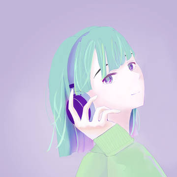 ヘッドホン女子