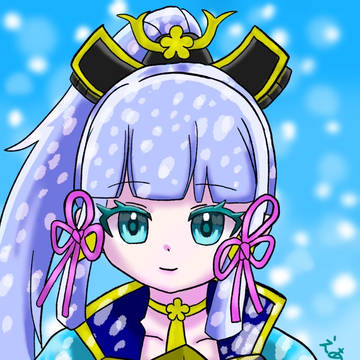 新雪と神里綾華