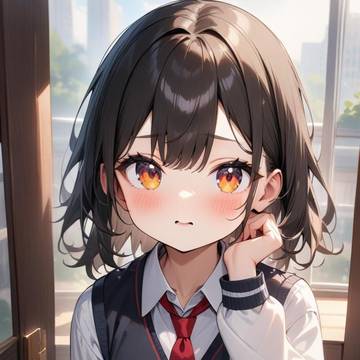 赤いネクタイの女子小学生