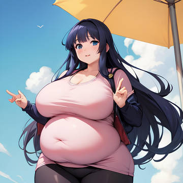 BBW with fat belly
