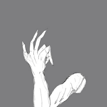 Inktober 9 Demonic arm