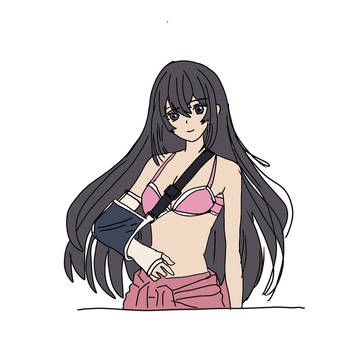 Girl with broken arm