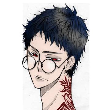 タトゥ青年(色塗っただけ)