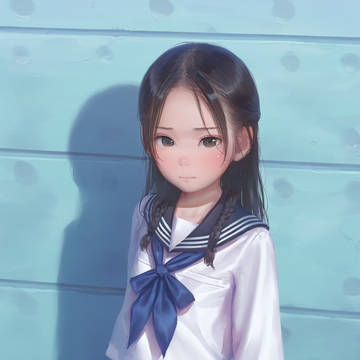 Cute japan girl with uniform :3
