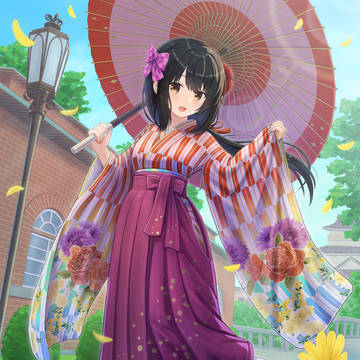 大正浪漫の着物娘