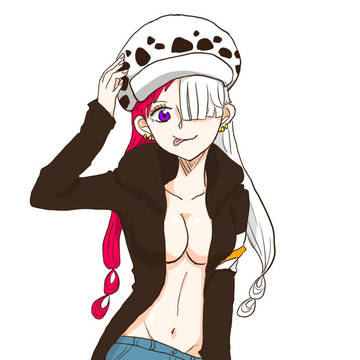 お題で描いたワンピ絵(ほぼ捏造女体化)
