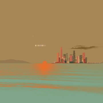 Skyline . Blue Mental Patient