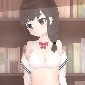 図書室の隅で委員長と