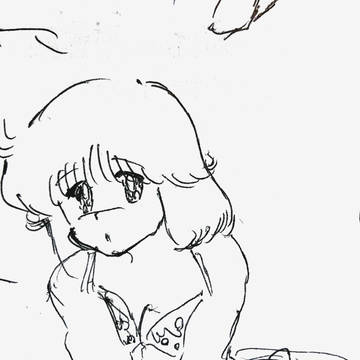 なんでもない女の子落書き