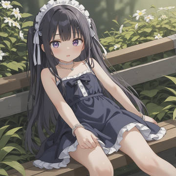 ドレス少女(1girl→one girl)