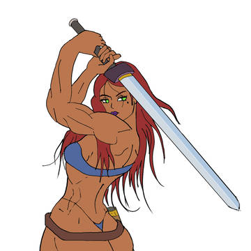 Red hair flat colors