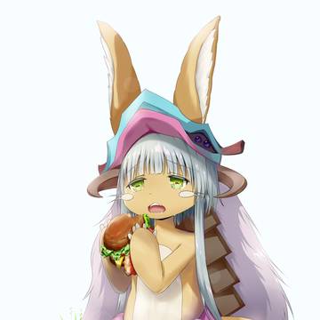 佐世保バーガーを食べるナナチ