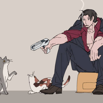 老が猫と遊ぶだけ