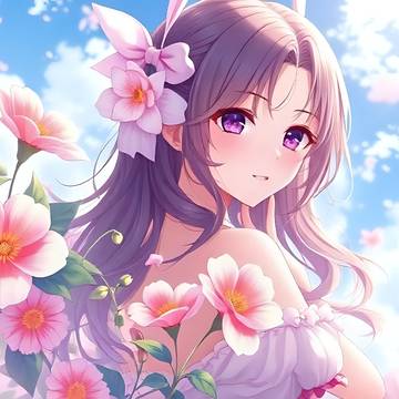 Girls Holding Flowers